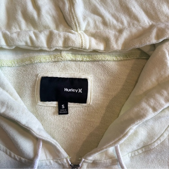 Hurley Light Green Hooded Zip-Up Vest - Size S ⭐💚 - Picture 3 of 3